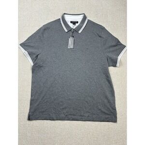 Michael Kors Mens Short Sleeve Polo Size XXL Gray